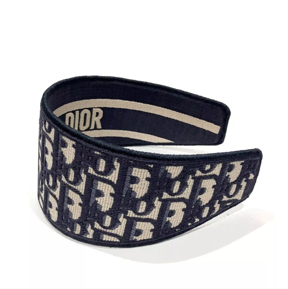 Dior Navy and Cream Headband - Picture 4 of 5